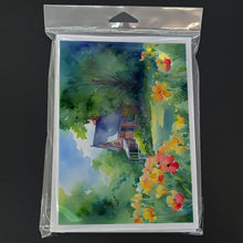 Load image into Gallery viewer, Massachusetts Mayflowers in Watercolor Greeting Cards -  Blank Note Cards – 8-Pack of Artist-Designed Cards with Envelopes