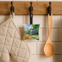 Load image into Gallery viewer, Massachusetts Mayflowers in Watercolor Hanging Square Fabric Ornament 3.5 × 3.5