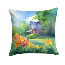 Load image into Gallery viewer, Massachusetts Mayflowers in Watercolor Throw Pillow