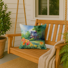 Load image into Gallery viewer, Massachusetts Mayflowers in Watercolor Throw Pillow