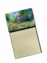 Load image into Gallery viewer, Massachusetts Mayflowers in Watercolor Sticky Note Holder- Refiilable Desk Accessory Note Pad