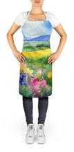 Load image into Gallery viewer, Massachusetts Mayflowers in Watercolor Apron – Artist-Designed Kitchen, BBQ &amp; Craft Apron