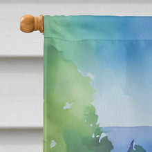 Load image into Gallery viewer, Massachusetts Mayflowers in Watercolor House Flag