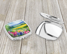Load image into Gallery viewer, Massachusetts Mayflowers in Watercolor Compact Mirror