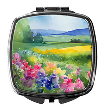 Load image into Gallery viewer, Massachusetts Mayflowers in Watercolor Compact Mirror
