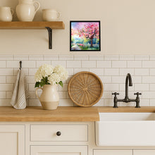 Load image into Gallery viewer, Michigan Apple Blossoms in Watercolor Framed Metal Print