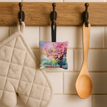 Load image into Gallery viewer, Michigan Apple Blossoms in Watercolor Hanging Square Fabric Ornament 3.5 × 3.5