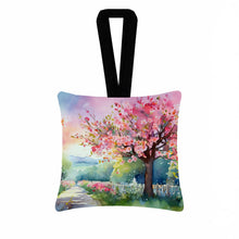 Load image into Gallery viewer, Michigan Apple Blossoms in Watercolor Hanging Square Fabric Ornament 3.5 × 3.5