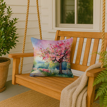 Load image into Gallery viewer, Michigan Apple Blossoms in Watercolor Throw Pillow