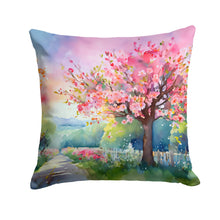 Load image into Gallery viewer, Michigan Apple Blossoms in Watercolor Throw Pillow