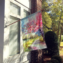Load image into Gallery viewer, Michigan Apple Blossoms in Watercolor House Flag