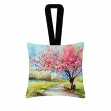 Load image into Gallery viewer, Michigan Apple Blossoms in Watercolor Hanging Square Fabric Ornament 3.5 × 3.5