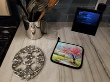 Load image into Gallery viewer, Michigan Apple Blossoms in Watercolor Pair of Pot Holders