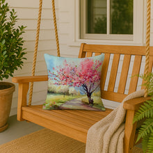 Load image into Gallery viewer, Michigan Apple Blossoms in Watercolor Throw Pillow
