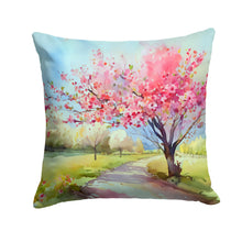 Load image into Gallery viewer, Michigan Apple Blossoms in Watercolor Throw Pillow