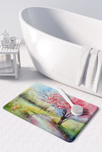 Load image into Gallery viewer, Michigan Apple Blossoms in Watercolor Memory Foam Kitchen Mat