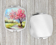 Load image into Gallery viewer, Michigan Apple Blossoms in Watercolor Compact Mirror