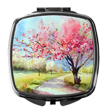 Load image into Gallery viewer, Michigan Apple Blossoms in Watercolor Compact Mirror
