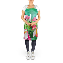 Load image into Gallery viewer, Minnesota Pink and White Lady�s Slippers in Watercolor Apron – Artist-Designed Kitchen, BBQ &amp; Craft Apron