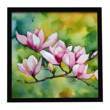 Load image into Gallery viewer, Mississippi Magnolia in Watercolor Framed Metal Print