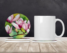 Load image into Gallery viewer, Mississippi Magnolia in Watercolor Large Sandstone Coasters Pack of 4