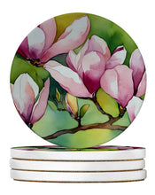 Load image into Gallery viewer, Mississippi Magnolia in Watercolor Large Sandstone Coasters Pack of 4