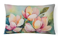 Load image into Gallery viewer, Mississippi Magnolia in Watercolor Fabric Decorative Pillow