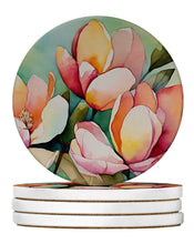 Load image into Gallery viewer, Mississippi Magnolia in Watercolor Large Sandstone Coasters Pack of 4