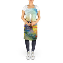 Load image into Gallery viewer, Montana Bitterroot in Watercolor Apron – Artist-Designed Kitchen, BBQ &amp; Craft Apron