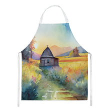 Load image into Gallery viewer, Montana Bitterroot in Watercolor Apron – Artist-Designed Kitchen, BBQ &amp; Craft Apron