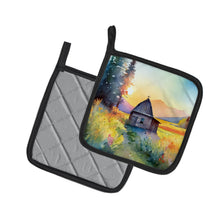 Load image into Gallery viewer, Montana Bitterroot in Watercolor Pair of Pot Holders