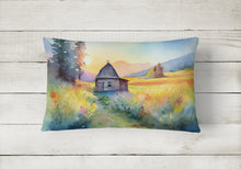Load image into Gallery viewer, Montana Bitterroot in Watercolor Fabric Decorative Pillow