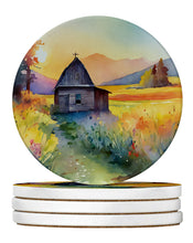 Load image into Gallery viewer, Montana Bitterroot in Watercolor Large Sandstone Coasters Pack of 4