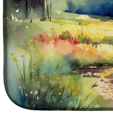 Load image into Gallery viewer, Montana Bitterroot in Watercolor Dish Drying Mat