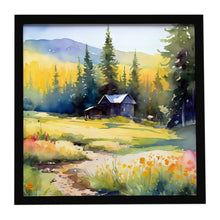 Load image into Gallery viewer, Montana Bitterroot in Watercolor Framed Metal Print