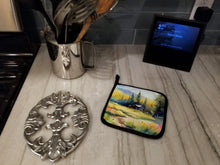 Load image into Gallery viewer, Montana Bitterroot in Watercolor Pair of Pot Holders