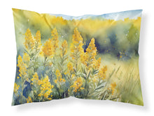Load image into Gallery viewer, Nebraska Goldenrod in Watercolor Fabric Standard Pillowcase – Artistic Decorative Front, White Back