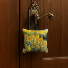 Load image into Gallery viewer, Nebraska Goldenrod in Watercolor Hanging Square Fabric Ornament 3.5 × 3.5