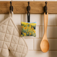 Load image into Gallery viewer, Nebraska Goldenrod in Watercolor Hanging Square Fabric Ornament 3.5 × 3.5