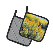 Load image into Gallery viewer, Nebraska Goldenrod in Watercolor Pair of Pot Holders