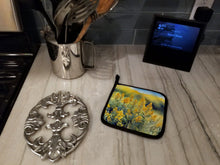 Load image into Gallery viewer, Nebraska Goldenrod in Watercolor Pair of Pot Holders