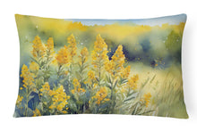 Load image into Gallery viewer, Nebraska Goldenrod in Watercolor Fabric Decorative Pillow