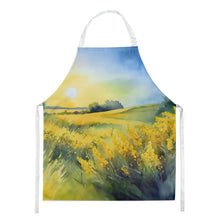 Load image into Gallery viewer, Nebraska Goldenrod in Watercolor Apron – Artist-Designed Kitchen, BBQ &amp; Craft Apron