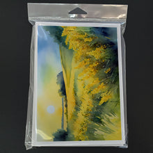 Load image into Gallery viewer, Nebraska Goldenrod in Watercolor Greeting Cards -  Blank Note Cards – 8-Pack of Artist-Designed Cards with Envelopes