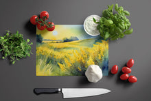 Load image into Gallery viewer, Nebraska Goldenrod in Watercolor Glass Cutting Boards – Durable, Decorative Kitchen Art Large
