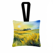Load image into Gallery viewer, Nebraska Goldenrod in Watercolor Hanging Square Fabric Ornament 3.5 × 3.5