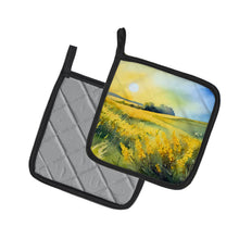 Load image into Gallery viewer, Nebraska Goldenrod in Watercolor Pair of Pot Holders