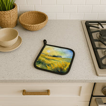 Load image into Gallery viewer, Nebraska Goldenrod in Watercolor Pair of Pot Holders