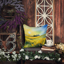 Load image into Gallery viewer, Nebraska Goldenrod in Watercolor Throw Pillow