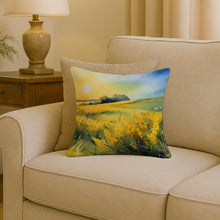 Load image into Gallery viewer, Nebraska Goldenrod in Watercolor Throw Pillow
